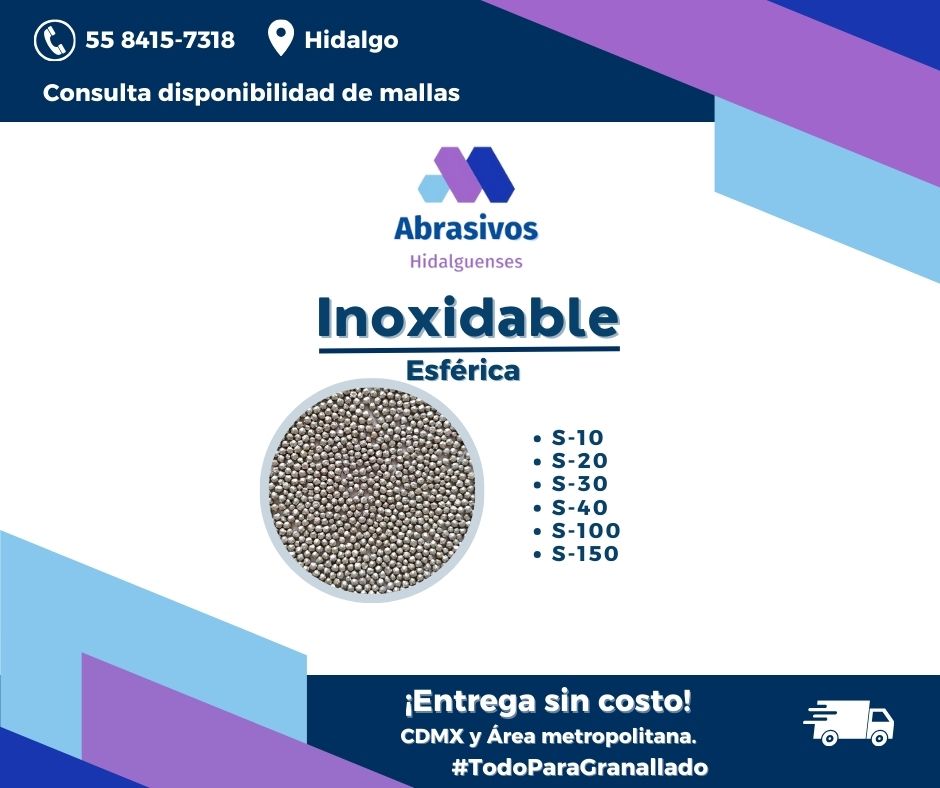 granalla inox esferica Abrasivos Hidalguenses (Post para Facebook)